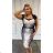 Damenkleid in Übergröße, elegant, kurzärmelig (40–50 Einheitsgröße) POLISH FASHION PMLBT24ELENA