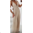 Langes Chiffon-Kurzarmkleid für Damen (S/M ONE SIZE) ITALIAN FASHION IMWGS231048