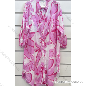 Damen-Tunika mit kurzen Ärmeln in Übergröße (Einheitsgröße S/M) ITALIAN FASHION IMPSH2322161