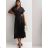 Langes Chiffon-Kurzarmkleid für Damen (S/M ONE SIZE) ITALIAN FASHION IMWGS231048