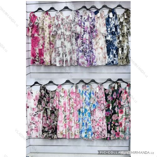 Shirt verlängert 3/4 Langarm Damen (L/XL/2XL ONE SIZE) ITALIAN FASHION IM423025