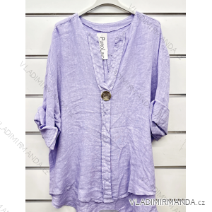 Damen-Tunika mit kurzen Ärmeln in Übergröße (Einheitsgröße S/M) ITALIAN FASHION IMPSH2322161