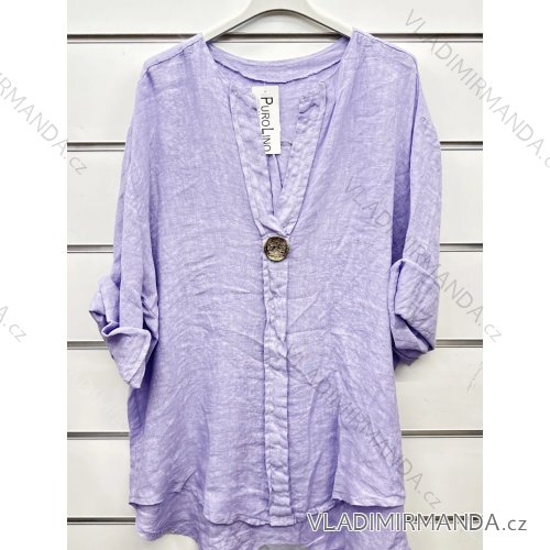Damen-Tunika mit kurzen Ärmeln in Übergröße (Einheitsgröße S/M) ITALIAN FASHION IMPSH2322161