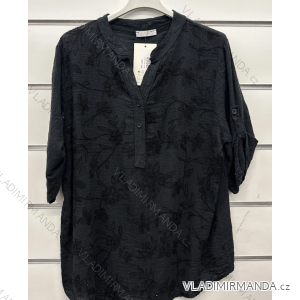 Damen-Tunika mit kurzen Ärmeln in Übergröße (Einheitsgröße S/M) ITALIAN FASHION IMPSH2322161