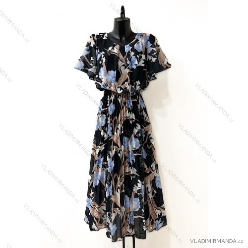 Langärmeliges Sommerkleid für Damen (Einheitsgröße S/M) ITALIAN FASHION IMPES238990 schwarz 