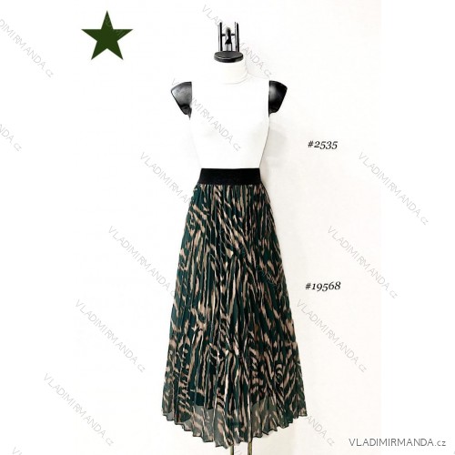 Langärmeliges Sommerkleid für Damen (Einheitsgröße S/M) ITALIAN FASHION IMPES238990 dunkelgrün 