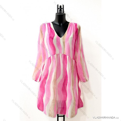 Langärmeliges Sommerkleid für Damen (Einheitsgröße S/M) ITALIAN FASHION IMPES238990 pink 