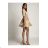 Damen Plus Size (42-46) langes elegantes ärmelloses Partykleid POLISH FASHION PMLBC23265-10 S / M beige