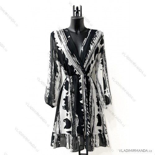 Langärmeliges Sommerkleid für Damen (Einheitsgröße S/M) ITALIAN FASHION IMPES238990 schwarz