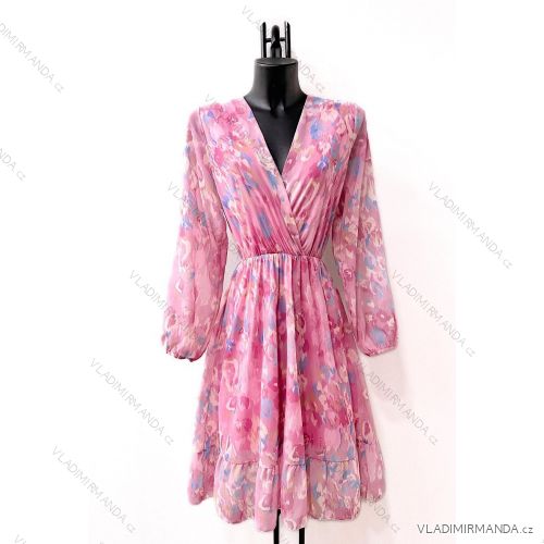 Elegantes Langarmkleid für Damen (S/M EINHEITSGRÖSSE) ITALIAN FASHION IMPES24LINA4