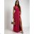 Damenkleid mit langen Trägern und variabler Krawatte (S/M/L/XL Einheitsgröße) ITALIAN FASHION IMM223000HG – Fuchsia Pink – S/M