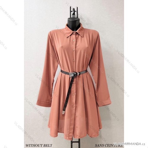 Langärmeliges Sommerkleid für Damen (Einheitsgröße S/M) ITALIAN FASHION IMPES238990 růžová lososová 