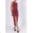 Langärmeliges Sommerkleid für Damen (Einheitsgröße S/M) ITALIAN FASHION IMPES238990 vínová bordo