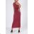 Langärmeliges Sommerkleid für Damen (Einheitsgröße S/M) ITALIAN FASHION IMPES238990 vínová bordo