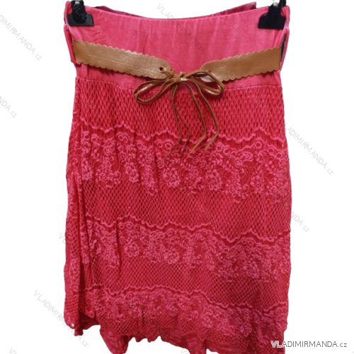 Langer Sommerrock aus Baumwolle für Damen (Einheitsgröße S/M/L) ITALIAN FASHION IMN24011