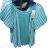 Kurzarm-Plisseebluse für Damen (Einheitsgröße S/M) ITALIAN FASHION IM324107