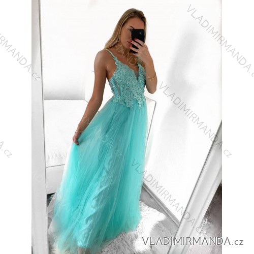Elegantes kurzes Damenkleid (sml) ITALIENISCHES MODA IM919014 -   modrá mintova -   S / M