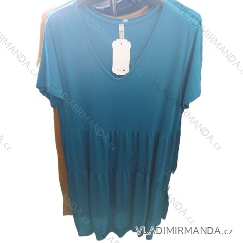 Kurzärmliges Sommerkleid aus Baumwolle für Damen (Einheitsgröße S/M) ITALIAN FASHION IM722253