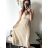 Ärmelloses Sommerkleid für Frauen (uni sm) ITALIAN FASHION IMD20550 S/M béžová