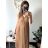 Ärmelloses Sommerkleid für Frauen (uni sm) ITALIAN FASHION IMD20550 S/M béžová