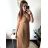 Ärmelloses Sommerkleid für Frauen (uni sm) ITALIAN FASHION IMD20550 S/M béžová