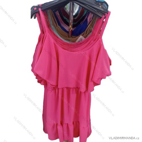 Kleid / Tunika-T-Shirt 3/4 lange Ärmel (uni sl) ITALIENISCHE Mode IM318458