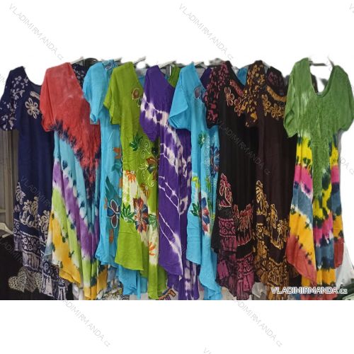 Šaty košilové oversize krátký rukáv dámské (M/L//XL ONE SIZE) ITALSKÁ MÓDA IM422525