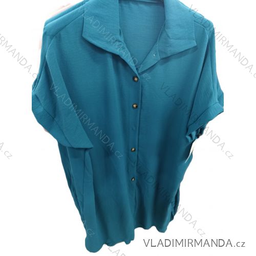 Kurzärmliges Sommerkleid aus Baumwolle für Damen (Einheitsgröße S/M) ITALIAN FASHION IM722253