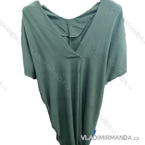 Kurzärmliges Sommerkleid aus Baumwolle für Damen (Einheitsgröße S/M) ITALIAN FASHION IM722253