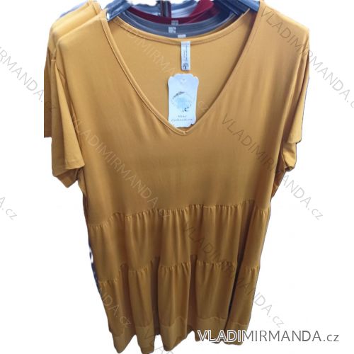 Kurzärmliges Sommerkleid aus Baumwolle für Damen (Einheitsgröße S/M) ITALIAN FASHION IM722253