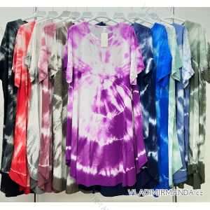 Damen-Sommerkleid in Übergröße mit kurzen Ärmeln (52/54/56 EINHEITSGRÖSSE) ITALIAN FASHION IM424421