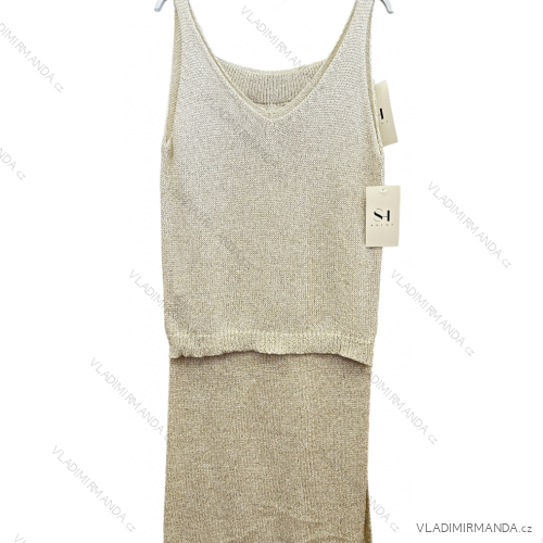 Gestricktes Sommer-Top- und Rock-Set für Damen (Einheitsgröße S/M) ITALIAN FASHION IMPSH2411178