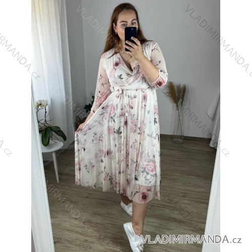 Langarm-Hemdkleid für Damen (S/M EINHEITSGRÖSSE) ITALIAN FASHION IMWD232607 -   weiß -   44/46