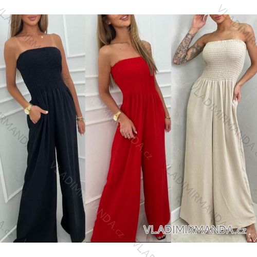 Langer, eleganter, ärmelloser Damen-Overall (Einheitsgröße S/M) ITALIAN FASHION IMWGS231166