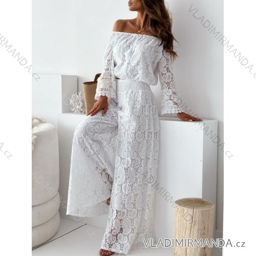 Langes Chiffon-Kurzarmkleid für Damen (S/M ONE SIZE) ITALIAN FASHION IMWGS231048