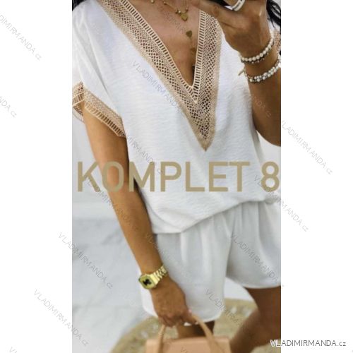 Langes Chiffon-Kurzarmkleid für Damen (S/M ONE SIZE) ITALIAN FASHION IMWGS231048