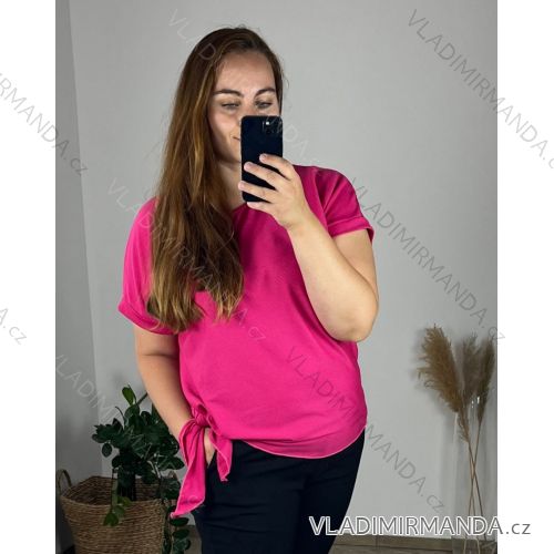 Shirt verlängert 3/4 Langarm Damen (L/XL/2XL ONE SIZE) ITALIAN FASHION IM423025