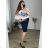 Šaty letní na ramínka dámské (S/M ONE SIZE) ITALSKÁ MÓDA IMPBB22B21841 44 blau