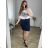 Šaty letní na ramínka dámské (S/M ONE SIZE) ITALSKÁ MÓDA IMPBB22B21841 44 blau