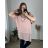 Shirt verlängert 3/4 Langarm Damen (L/XL/2XL ONE SIZE) ITALIAN FASHION IM423025  schwarz