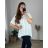 T-Shirt Tunika Kurzarm Damen mit Perlen (uni sl) ITALIAN Fashion IM418240