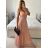 Langes Party-Elegantes Sommerkleid für Damen (Einheitsgröße S/M) ITALIAN FASHION IMPSH233584 Rosa S/M