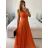 Langes Party-Elegantes Sommerkleid für Damen (Einheitsgröße S/M) ITALIAN FASHION IMPSH233584 Rosa S/M