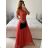 Langes Party-Elegantes Sommerkleid für Damen (Einheitsgröße S/M) ITALIAN FASHION IMPSH233584 Rosa S/M