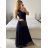 Langes Party-Elegantes Sommerkleid für Damen (Einheitsgröße S/M) ITALIAN FASHION IMPSH233584 Rosa S/M