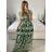 Langes, elegantes Icecool-Kurzarmkleid für Damen (M/L, XL/XXL) AINUOSI ITALIAN FASHION IMB239970 -   grün -   S / M