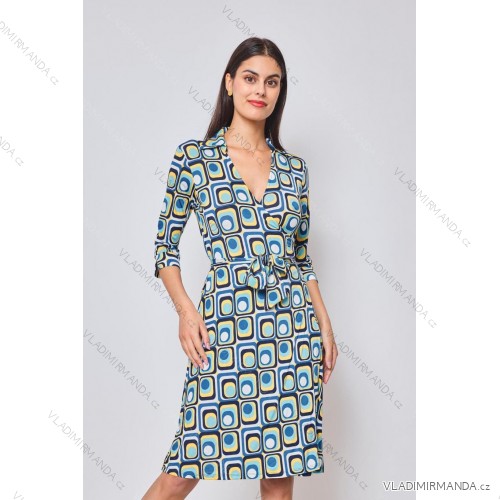 Langärmeliges Sommerkleid für Damen (Einheitsgröße S/M) ITALIAN FASHION IMPES238990 blau S / M