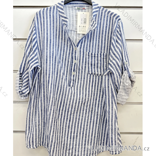 Damen-Tunika mit kurzen Ärmeln in Übergröße (Einheitsgröße S/M) ITALIAN FASHION IMPSH2322161