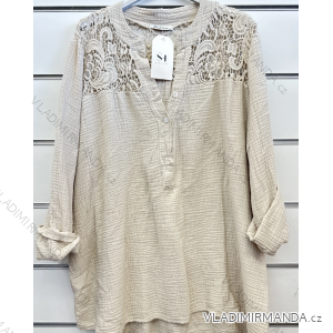 Damen-Tunika mit kurzen Ärmeln in Übergröße (Einheitsgröße S/M) ITALIAN FASHION IMPSH2322161