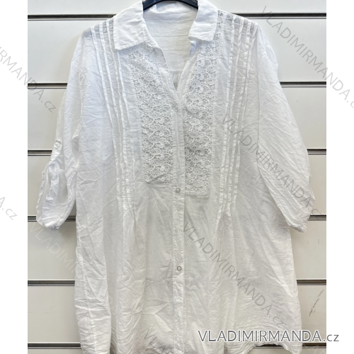 Damen-Tunika mit kurzen Ärmeln in Übergröße (Einheitsgröße S/M) ITALIAN FASHION IMPSH2322161